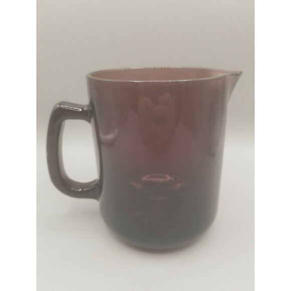 Kanebo Amethyst Glass Pitcher Milk Juice Water Jug Handled Pitcher Purple Glass - Picture 3 of 7